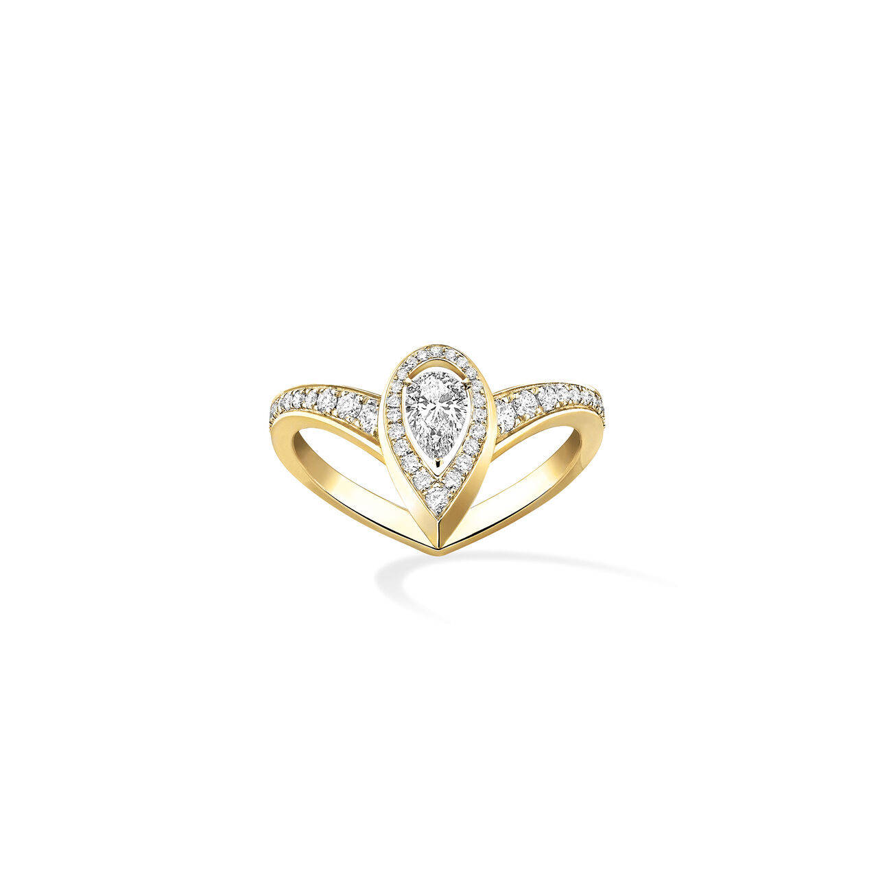 Fiery Yellow Gold and Diamond Ring .10ct image number 0